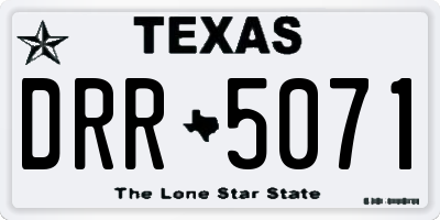 TX license plate DRR5071