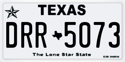TX license plate DRR5073