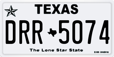 TX license plate DRR5074