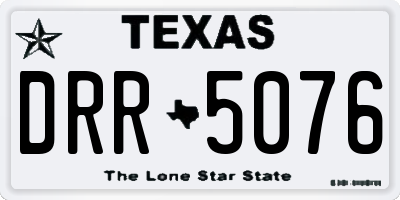 TX license plate DRR5076