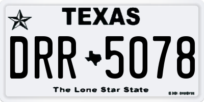 TX license plate DRR5078