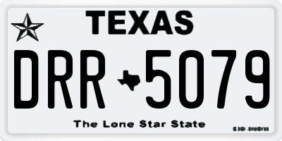 TX license plate DRR5079