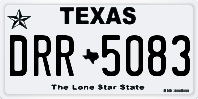 TX license plate DRR5083