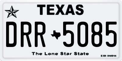 TX license plate DRR5085