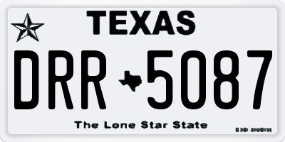 TX license plate DRR5087