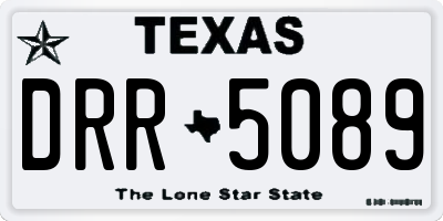 TX license plate DRR5089