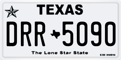 TX license plate DRR5090