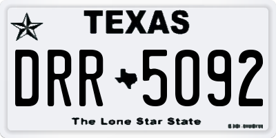 TX license plate DRR5092