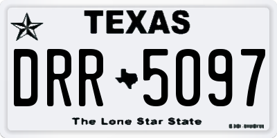 TX license plate DRR5097
