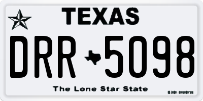 TX license plate DRR5098