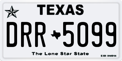 TX license plate DRR5099