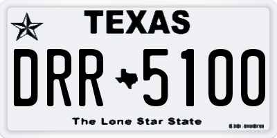 TX license plate DRR5100