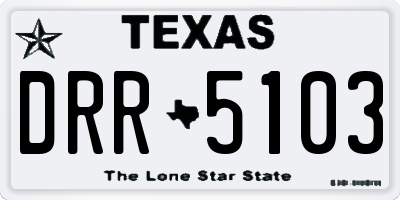TX license plate DRR5103