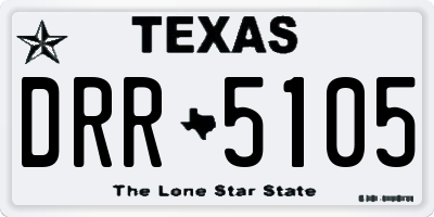 TX license plate DRR5105