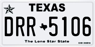 TX license plate DRR5106