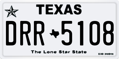 TX license plate DRR5108
