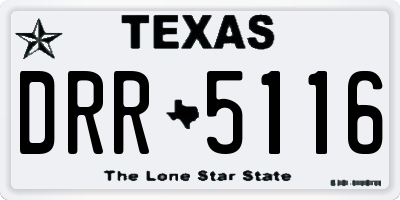 TX license plate DRR5116