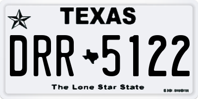 TX license plate DRR5122