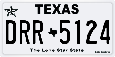 TX license plate DRR5124