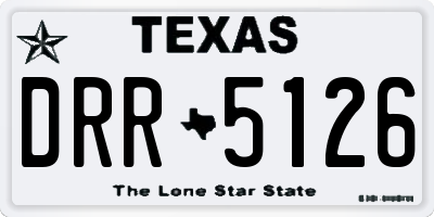 TX license plate DRR5126