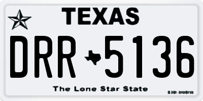 TX license plate DRR5136