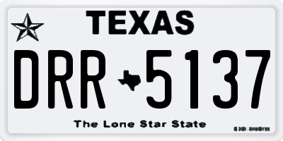 TX license plate DRR5137