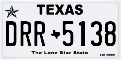 TX license plate DRR5138