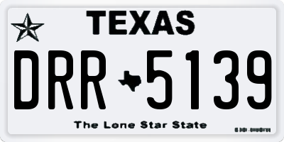 TX license plate DRR5139
