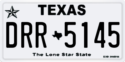TX license plate DRR5145