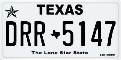 TX license plate DRR5147