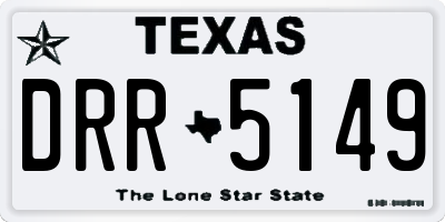 TX license plate DRR5149