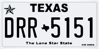 TX license plate DRR5151