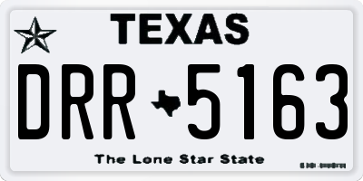 TX license plate DRR5163