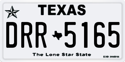 TX license plate DRR5165