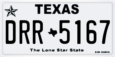 TX license plate DRR5167