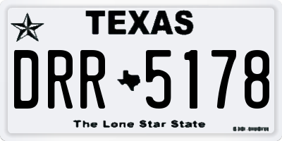 TX license plate DRR5178