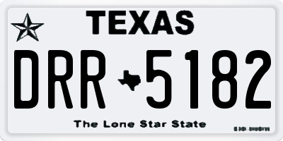 TX license plate DRR5182