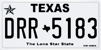 TX license plate DRR5183