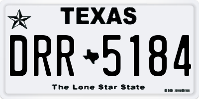 TX license plate DRR5184