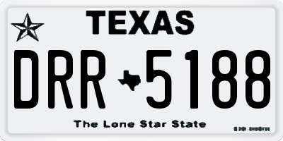 TX license plate DRR5188