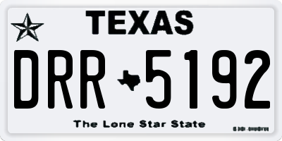 TX license plate DRR5192