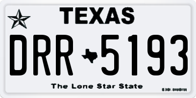 TX license plate DRR5193