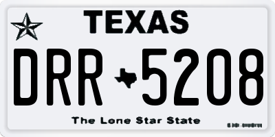 TX license plate DRR5208