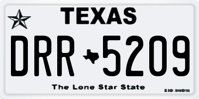 TX license plate DRR5209