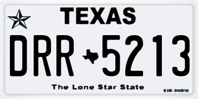 TX license plate DRR5213