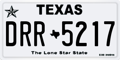 TX license plate DRR5217