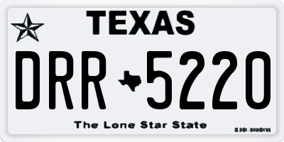 TX license plate DRR5220