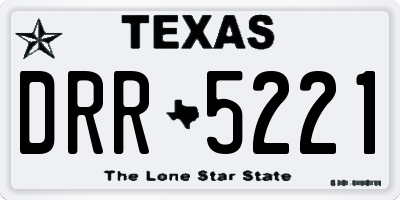 TX license plate DRR5221