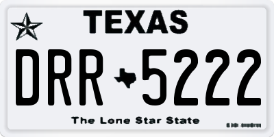 TX license plate DRR5222