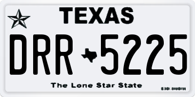 TX license plate DRR5225